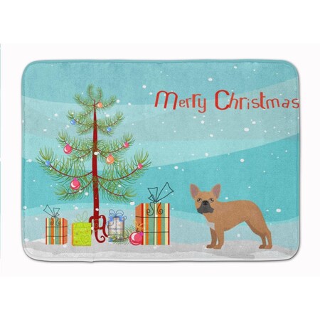 Carolines Treasures French Bulldog Christmas Tree Machine Washable Memory Foam Mat CK3455RUG